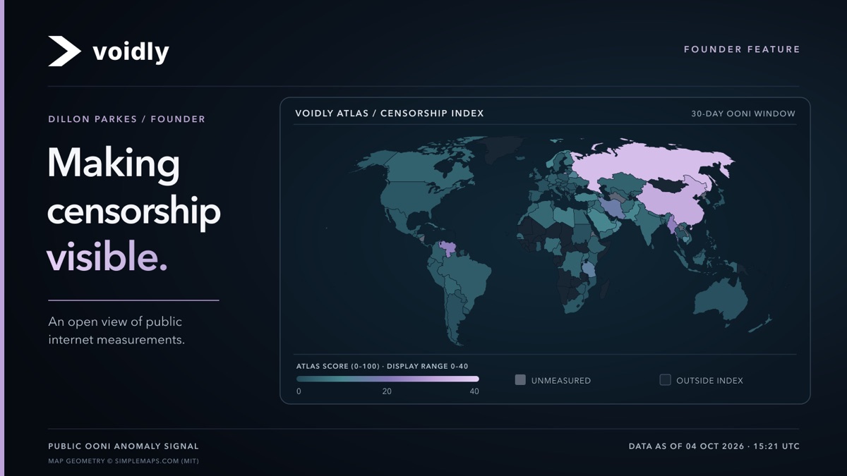 Dillon Parkes está construyendo el registro público de la censura en internet